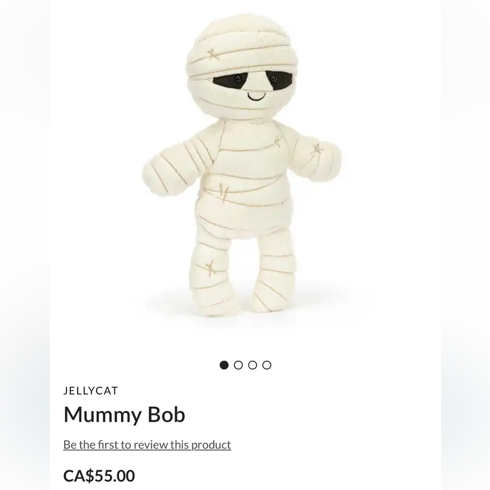 Jellycat Mummy Bob Cream Plush Toy